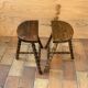 Paire de tabourets tripodes
