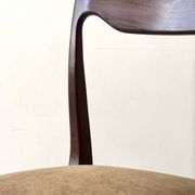 Scandinavian chair in teak & velvet by Niels Otto Moller, Denmark 1950