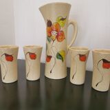 Orangeade service, pitcher and cup Vallauris Gladys