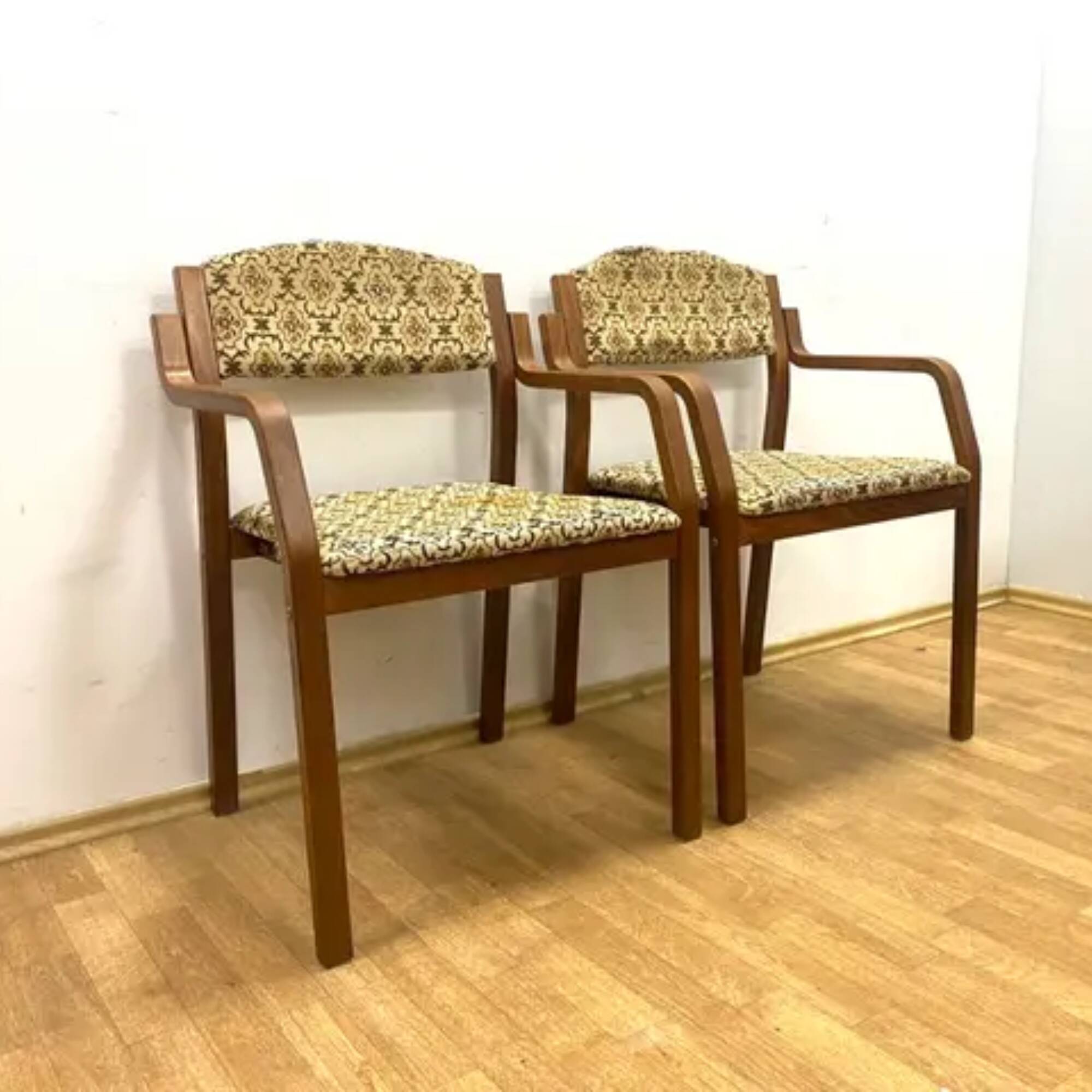 Fauteuils rétro ton de ludvík volák, tchécoslovaquie des années 1960 | ensemble de 4 chaises