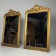 Ensemble de 2 miroirs dorés antiques français du 19ème siècle