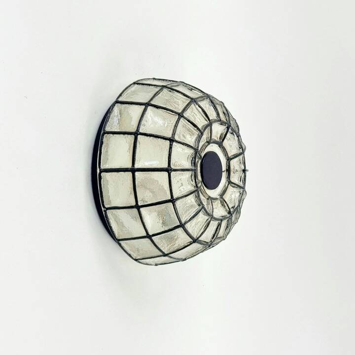 Mid-Century Modern Glass Ceiling Lights or Wall Lamps from Limburg, 1970s