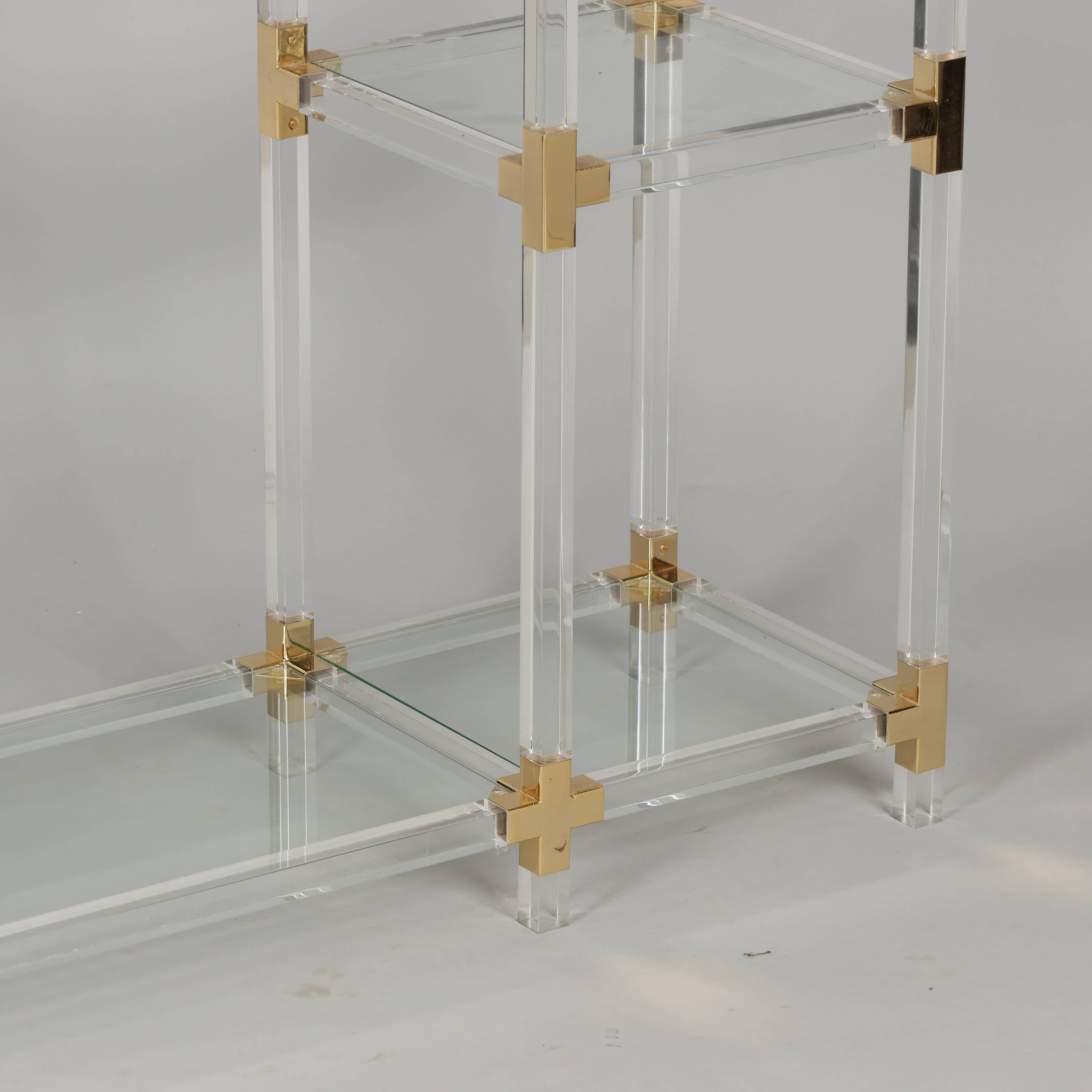 Vintage plexiglass étagère by Charles Hollis Jones, 1970s