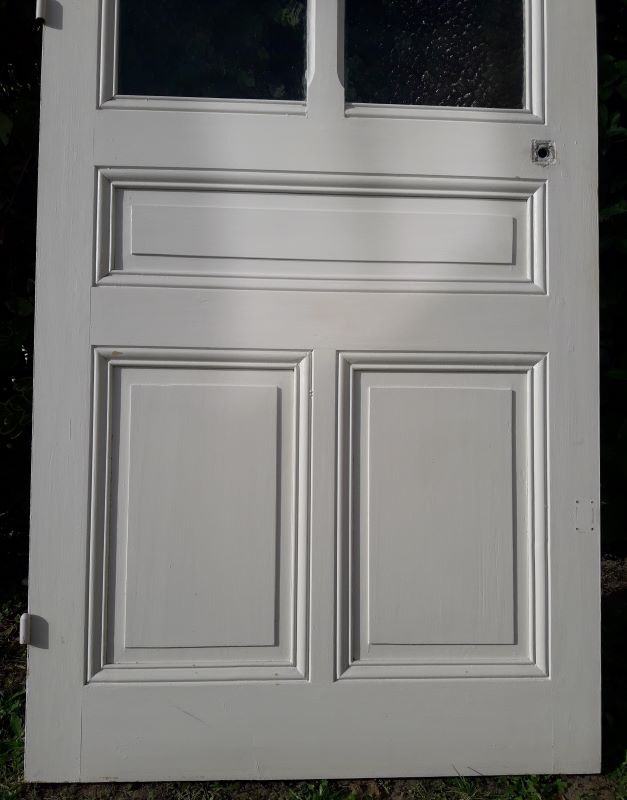Old translucent glazed communication door 82.5x214.2cm (2)