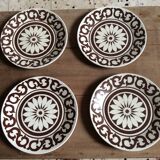 4 assiettes à dessert England