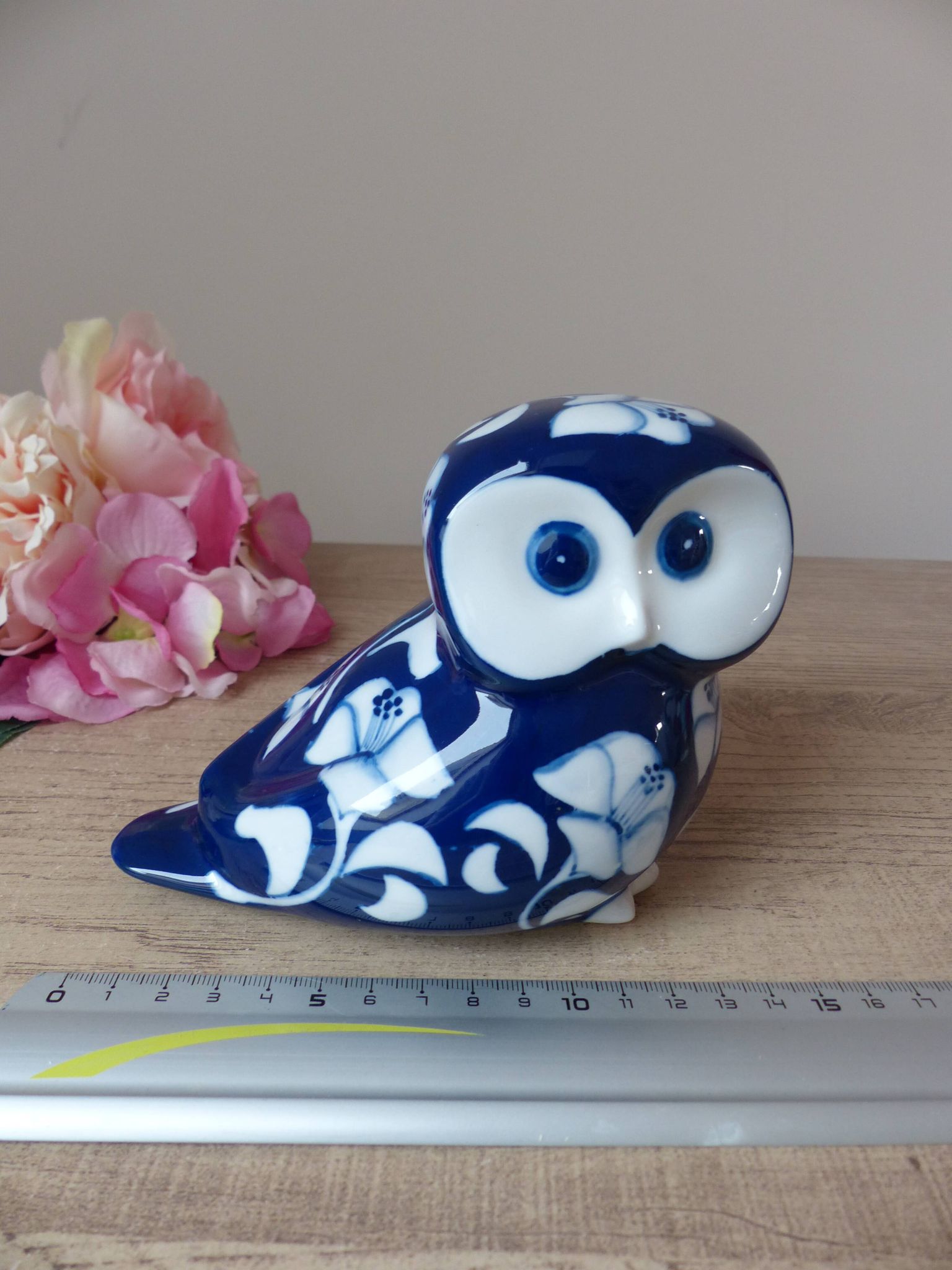 Owl Statuette Villeroy and Boch Gallo – Vintage Cobalt Blue Porcelain