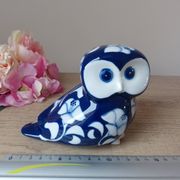 Owl Statuette Villeroy and Boch Gallo – Vintage Cobalt Blue Porcelain