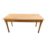 Solid oak farmhouse or desk table with 2 drawers 1900