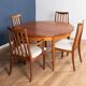 Retro teak 1960s mid century dining table & 6 chairs by G plan Victor Wilkins