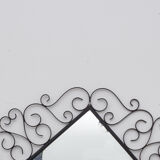 Miroir Chaty Vallauris en fer forgé 38cm