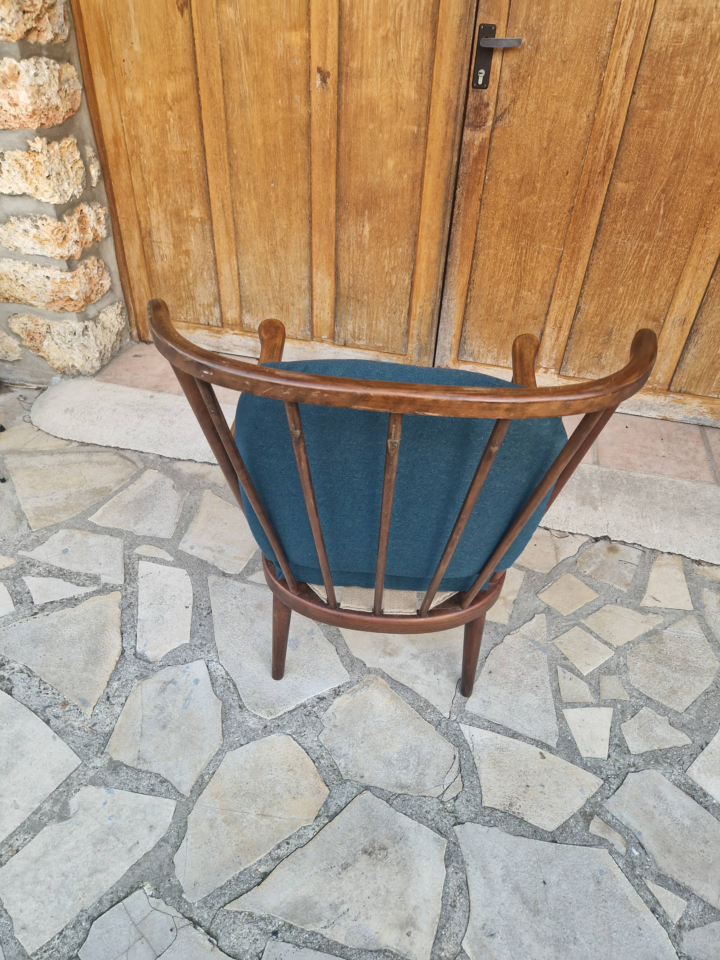 Fauteuil Baumann éventail vintage