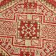 Tarecotta Red & Beige Long Wide Kilim Rug, Ethnic Patterned Rug, 141x309 Cm