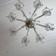 Lustre Murano verre soufflé 8 bras pendeloques cristal
