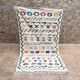Handwoven Berber kilim rug: small Moroccan decorative rug.