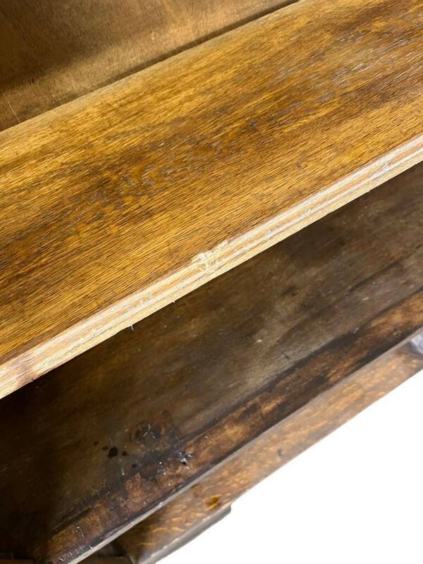 Bibliothèque vintage XL peu profonde / étagère / vitrine