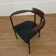 Artelano leather and wood office chair, 80s