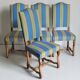 4 sheep bone chairs, Louis XIII style