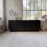 Brutalist sideboard attributed to De Coene, 1970s