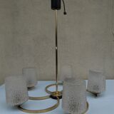 Metal and glass chandelier