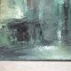 Oil on canvas signed Monique Humbert, abstract composition, wall painting, interior decoration.