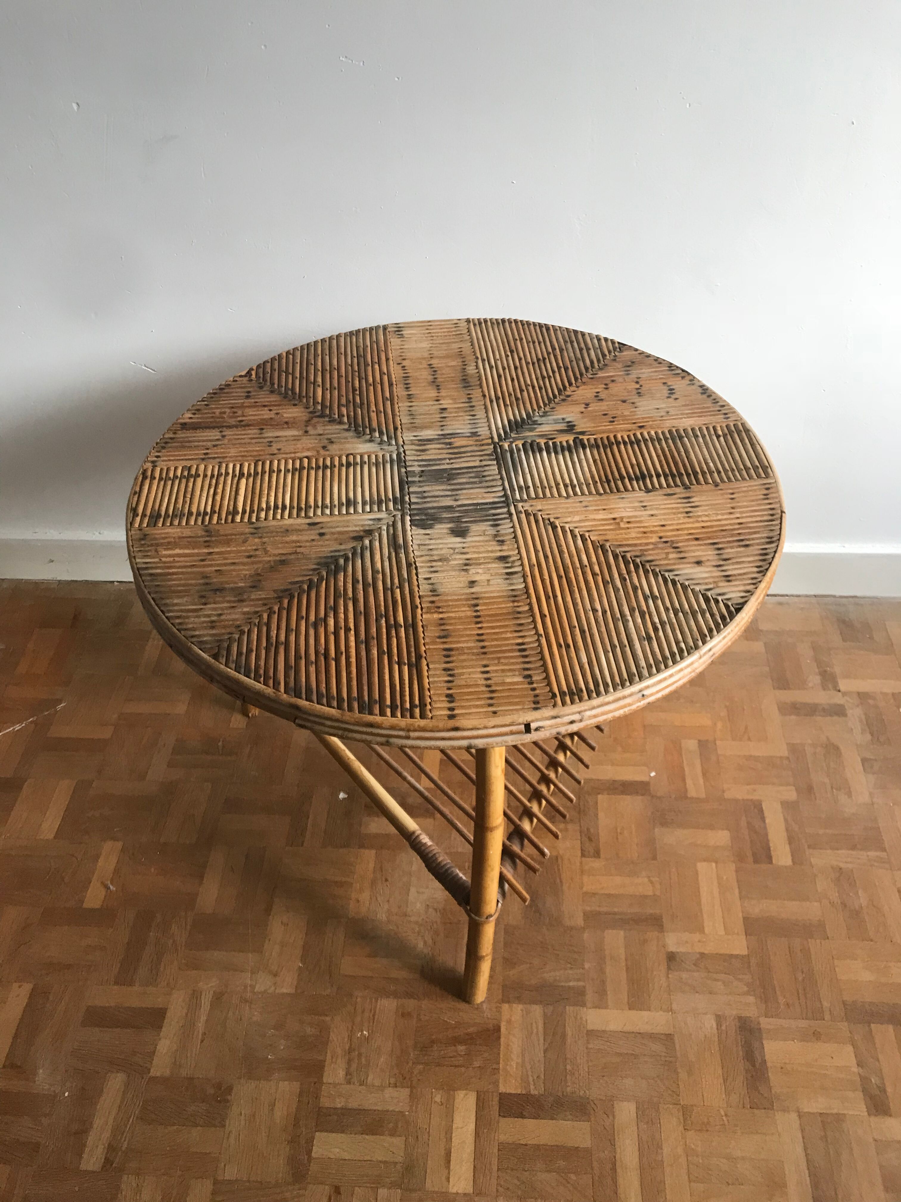 Rattan coffee table