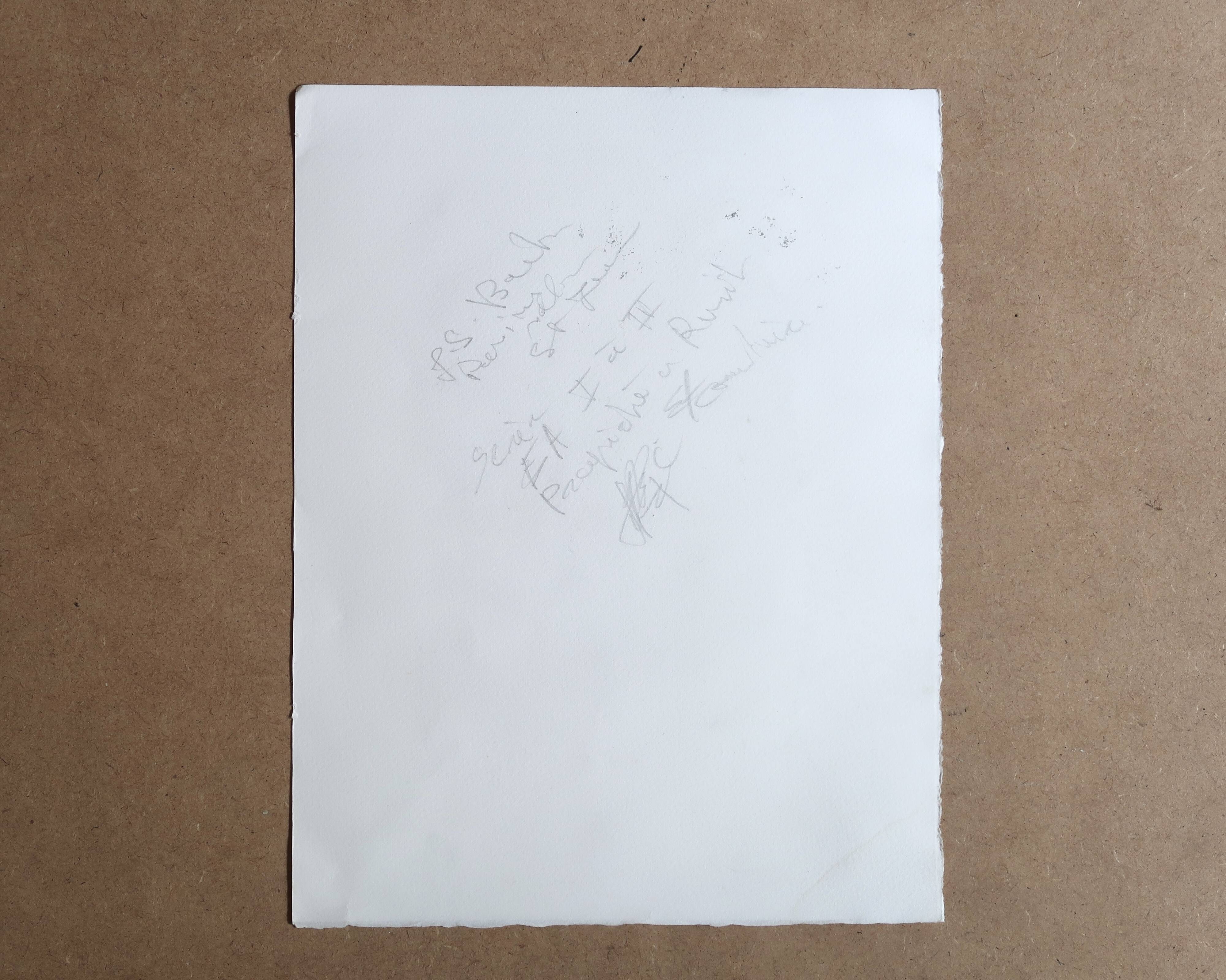 Original signed black and white abstract screenprint