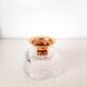 Chiseled crystal bowl with gilded metal base