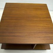 Table basse italienne en noyer de style moderne du milieu du siècle de F.Lli Saporiti, années 1960