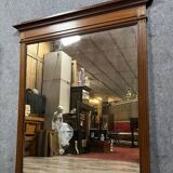 Miroir rectangulaire de style Louis XVI en noyer vers 1880