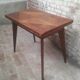Table pieds compas en chêne années 50