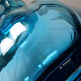 Small vintage turquoise blue glass vase