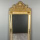 Large antique gilded metal mirror, 19th century