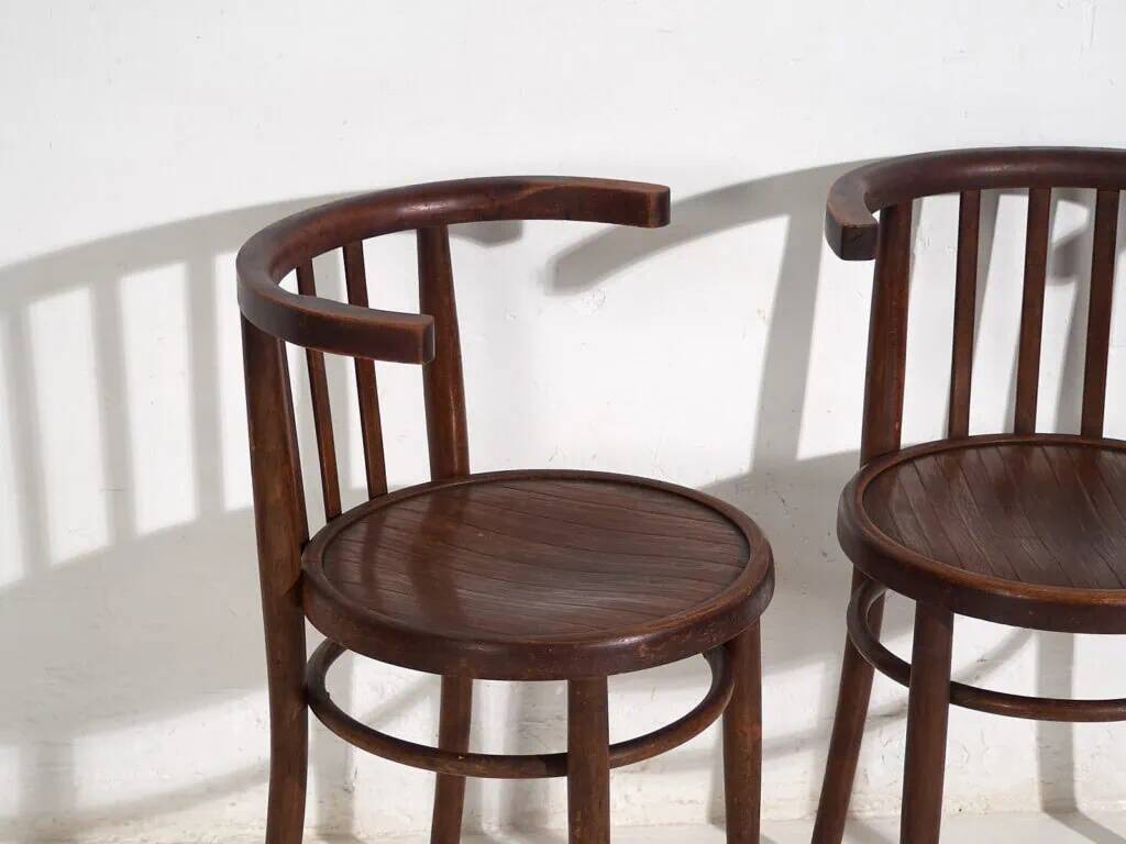 Antique bentwood chairs (circa 1920). Set of 2 pieces #3