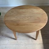 Modular table with vintage solid oak flap