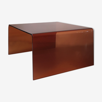 Coffee table in smoked plexiglass 1970, Ligne Roset