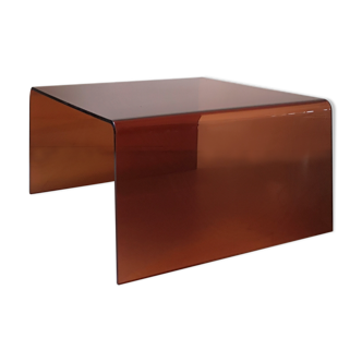 Coffee table in smoked plexiglass 1970, Ligne Roset