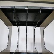 Rack à disques en vinyle de l'ère spatiale en acrylique fumé, années 1970