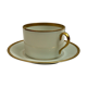 Teacup with its white Limoges saucer and fine-sized porcelain gold:H-6.5 D -17