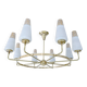 Large Vintage Italian Pendant Light, 1950s, Brass Glass