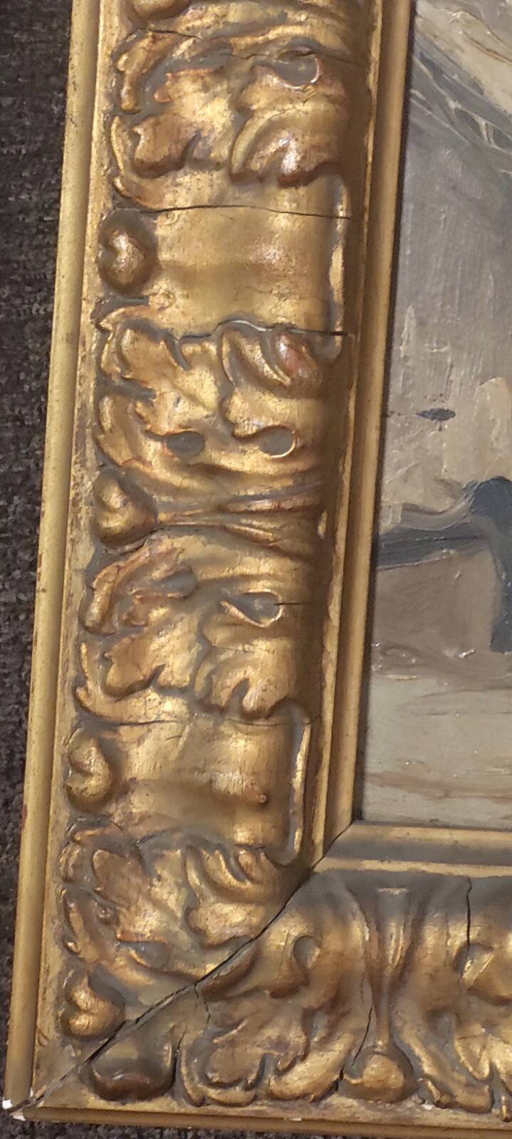 Old painting French school 19th century