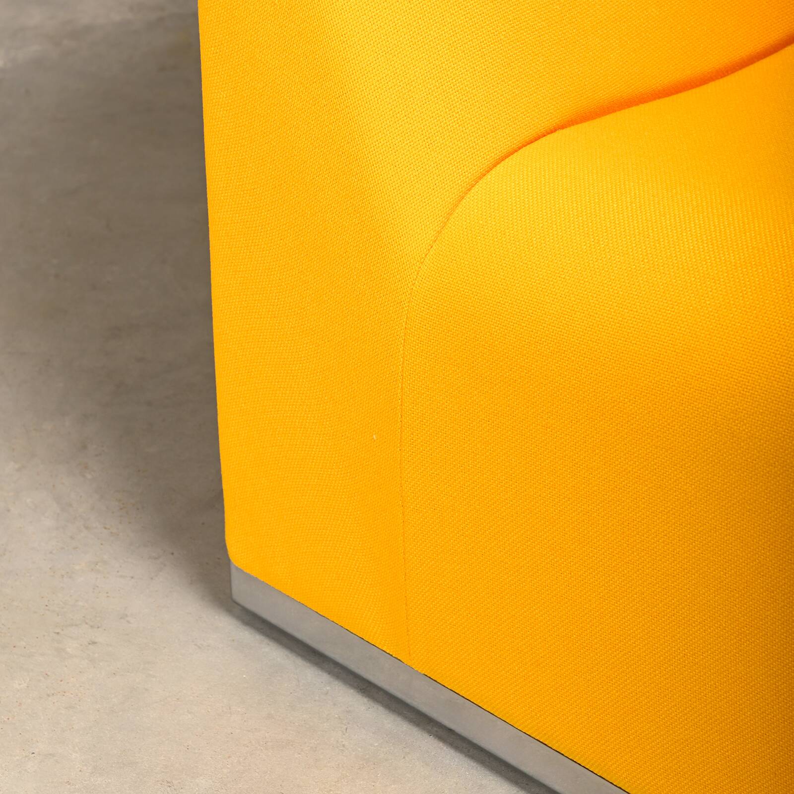 Giancarlo Piretti Alky Lounge Chair in Yellow Fabric for Anonima Castelli