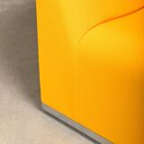 Giancarlo Piretti Alky Lounge Chair in Yellow Fabric for Anonima Castelli