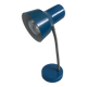 Vintage blue desk lamp, 1970s, flexible chrome metal