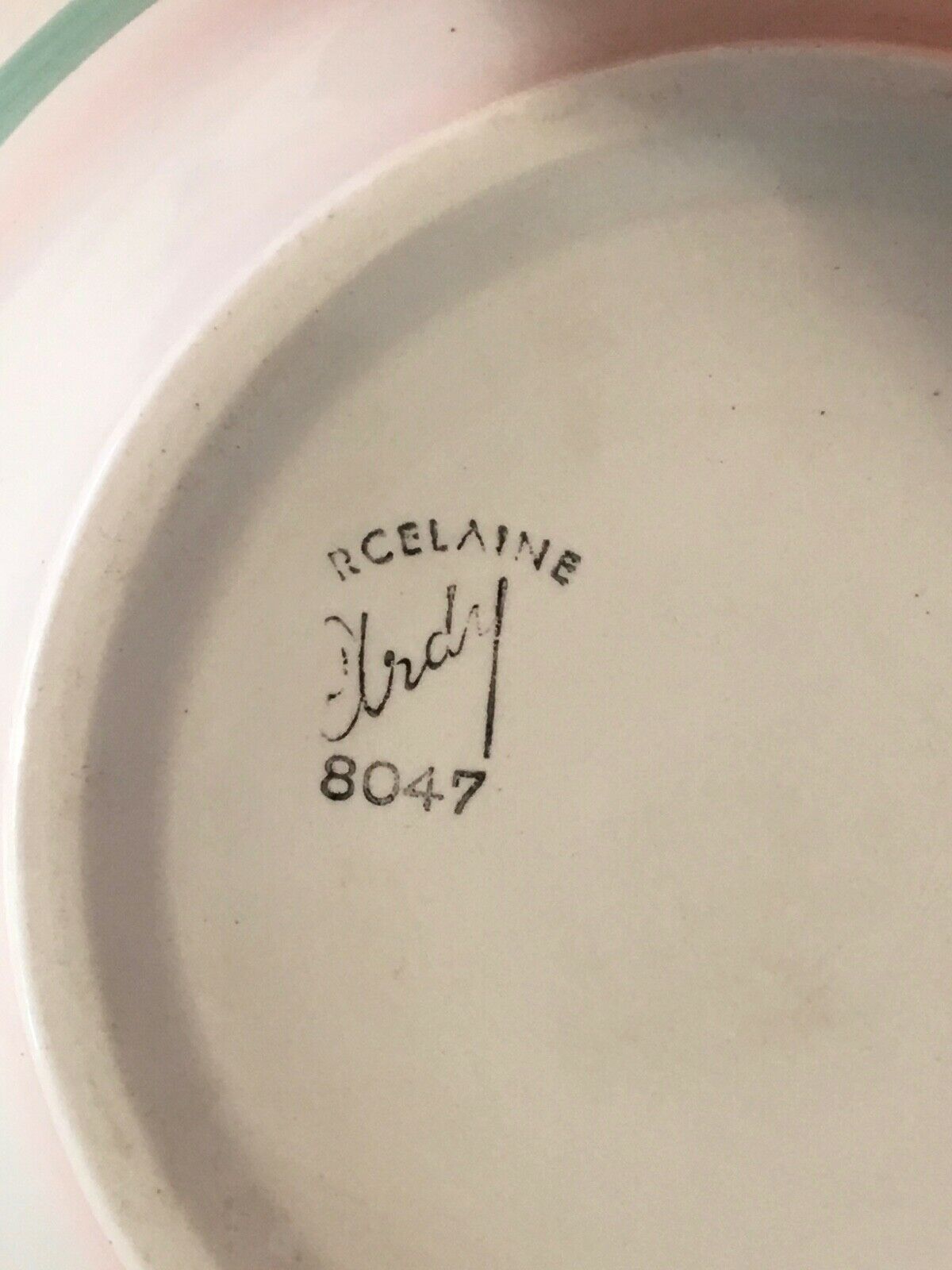 Saladier demi-porcelaine signé Ardy déco cuisine vintage
