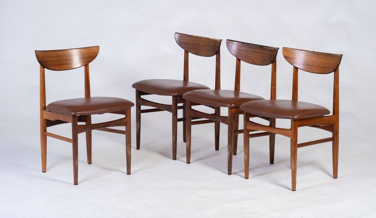 Dining Room Furniture in Rosewood by Skovby, Denmark, 1960s, Set of 4