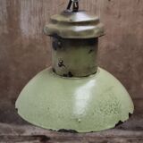 Old street lamp soft green enamel hanging lamp