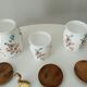 Set of 3 old porcelain pots 30s/40s