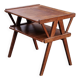 Vintage side table from the 50s in beech oak and poplar compass feet