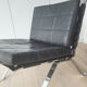 Pair of black leather loung chairs by Hans Eichenberger for Girsberger