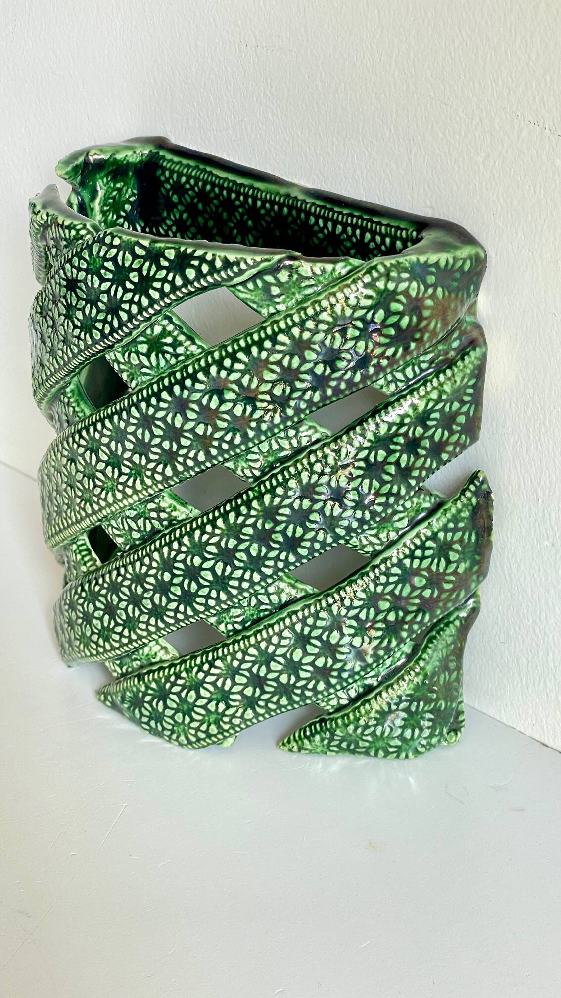 Wall lamp ceramic craftsmanship vintage